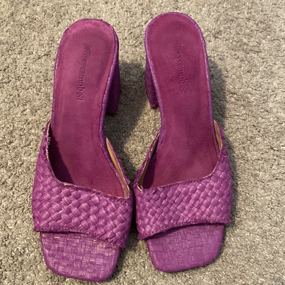 Jeffrey Campbell Melange Woven Slide Sandal, Lilac Purple, Size 7 - Picture 5 of 5
